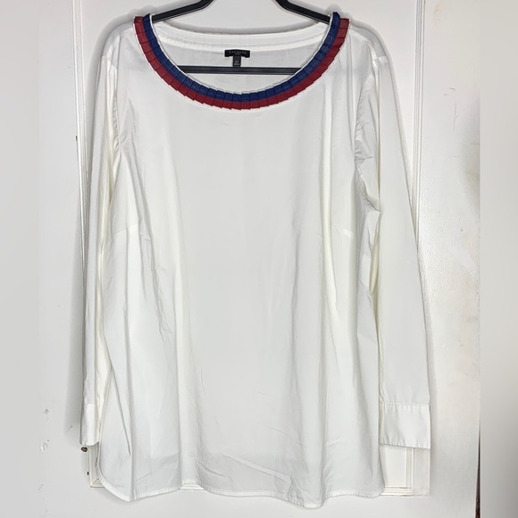 Talbots Grosgrain-Trim Poplin Tunic - Picture 1 of 5